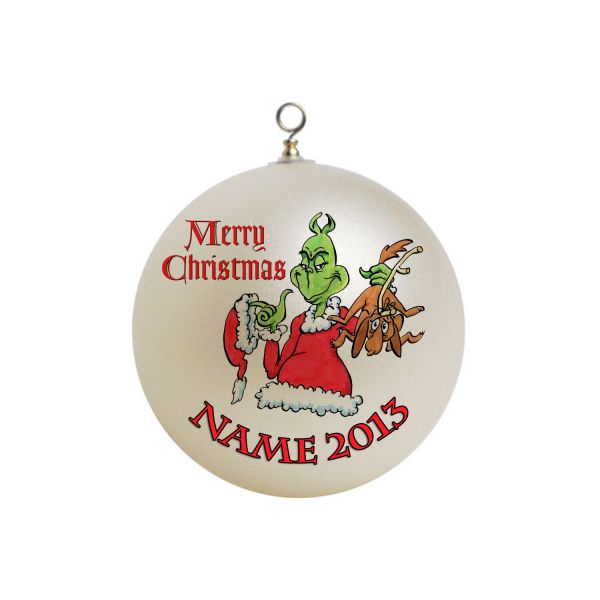 Personalized Dr Seuss The Grinch Christmas Ornament #3