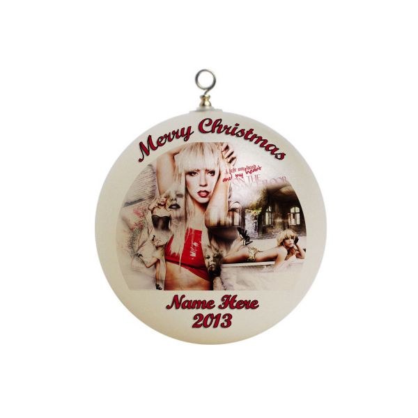 Personalized Lady Gaga Christmas Ornament Custom Gift #3