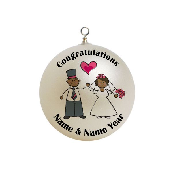 Personalized Wedding Gift, Engagement Gift, Wedding, Bride Groom Gift Congratulations Christmas Ornament #3