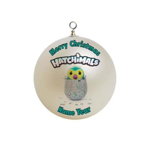 Personalized  hatchimals Teal  Christmas  Ornament  #3