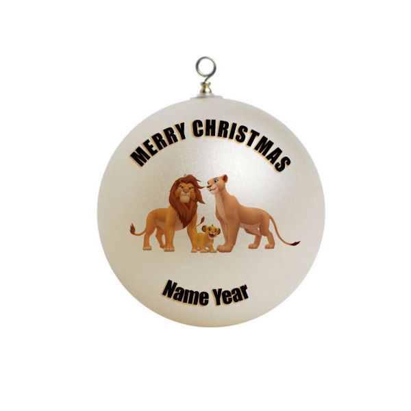 Personalized Lion King Simba and Dad Mom Ornament  Family of three father son dad 3