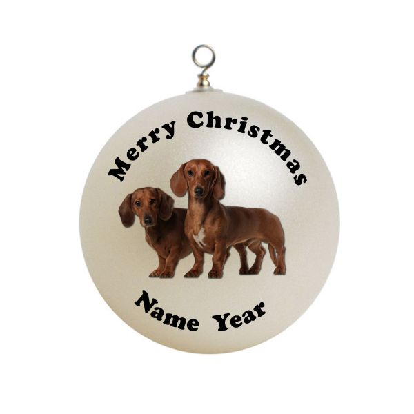 Personalized  Dachshund Puppy Dog Christmas Ornament 3