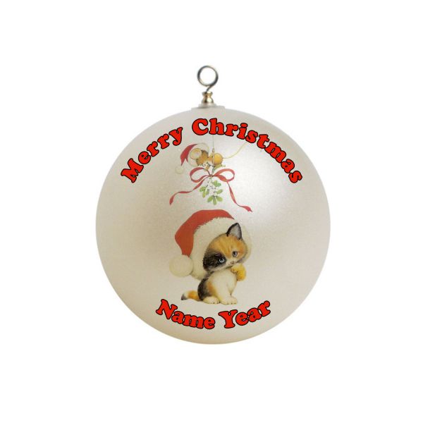 Personalized Cute Kitten Christmas Ornament Custom Gift #3