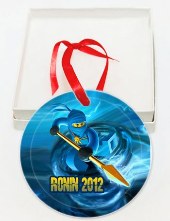 Personalized Ninjago Glass Christmas Ornament Custom Gift #3