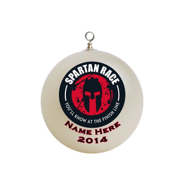 Personalized Spartan Race  Christmas Ornament #2