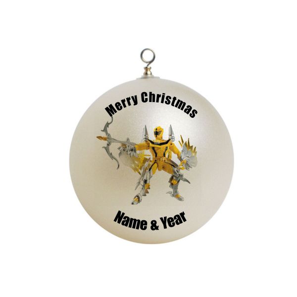 Personalized Gold Power Ranger Christmas Ornament Custom Gift # 3