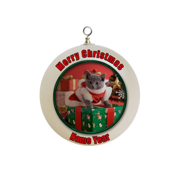 Personalized Cat Christmas Ornament Custom Gift #3