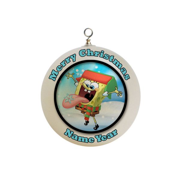 Personalized Sponge Bob Christmas Ornament Custom Gift #3