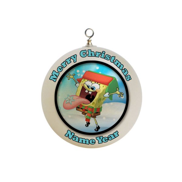 Personalized Sponge Bob Christmas Ornament Custom Gift #3