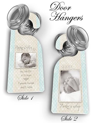 Personalized Baby sleeping Door Hanger Design #4