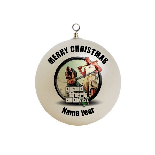 Personalized Grand Theft Auto  Ornament 4