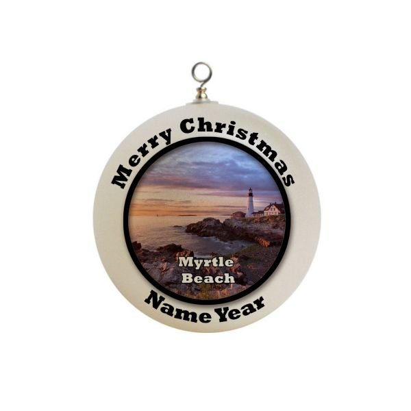Personalized Myrtle Beach South Carolina Christmas Ornament 4