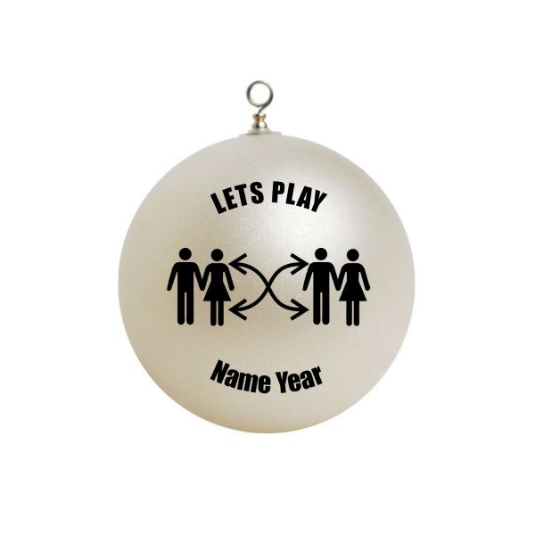 Personalized  Swinger Lets Play  Christmas Ornament 4