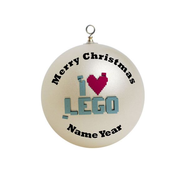 Personalized Lego Blocks I love lego Christmas Ornament Custom Gift #4