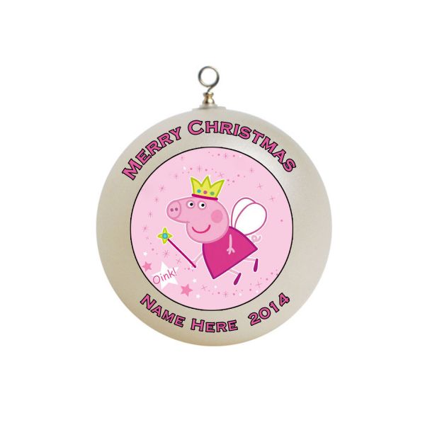 Personalized Chloe Peppa Pig Christmas Ornament Custom Gift #4
