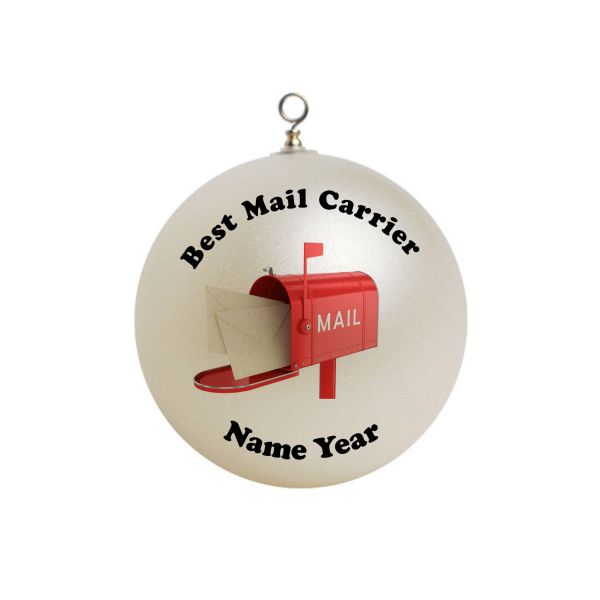 Personalized mailman mailbox best mail carrier mail Ornament 4