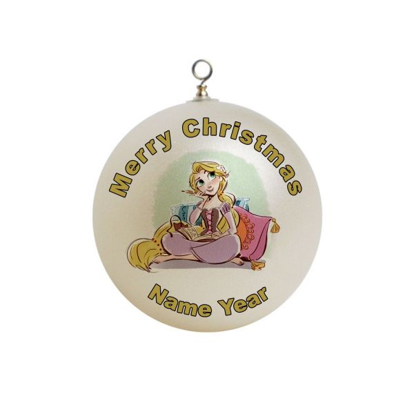 Personalized Tangled Rapunzel Illustration Christmas Ornament 4
