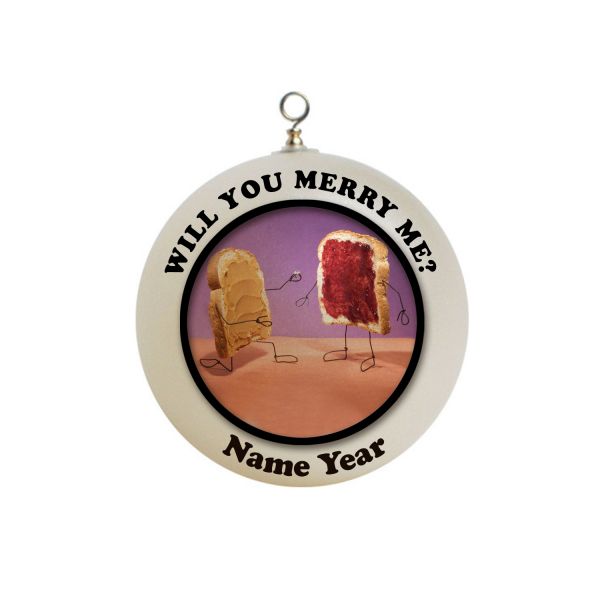 Personalized Will You Merry Me? Gift  Ornament #4