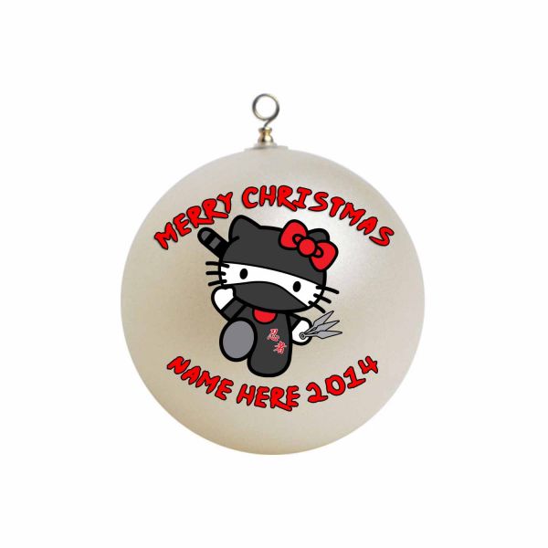 Personalized Ninja Hello Kitty Custom Christmas Ornament #4
