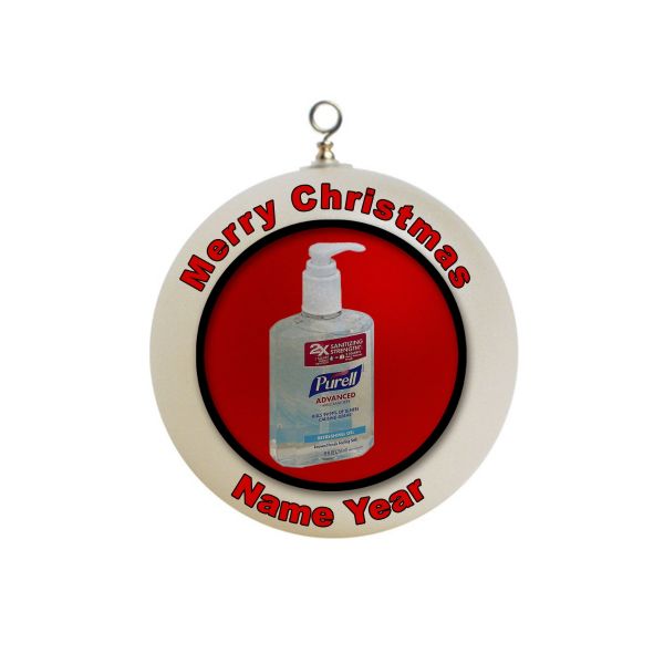 Personalized Corona Covid-19  Hand Sanitizer Funny Christmas Ornament #4