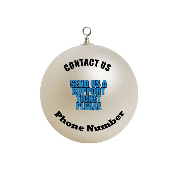 Personalized Contact Us Phone Number Christmas Ornament 56