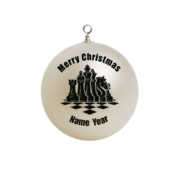 Personalized  Black Chess  Pieces Game Ornament Christmas 5