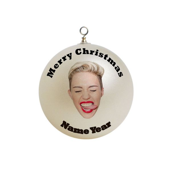 Personalized Miley Cyrus Christmas Ornament Custom Gift # 5