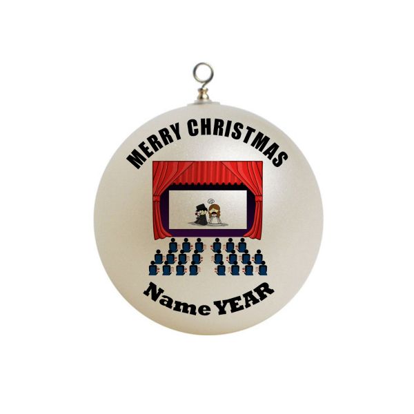 Personalized Actor Movies Theater Screen  Christmas Ornament 5