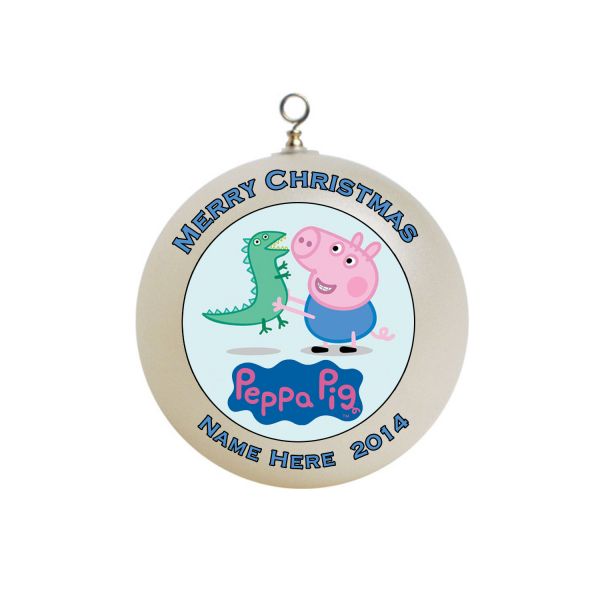 Personalized Chloe Peppa Pig Christmas Ornament Custom Gift #5