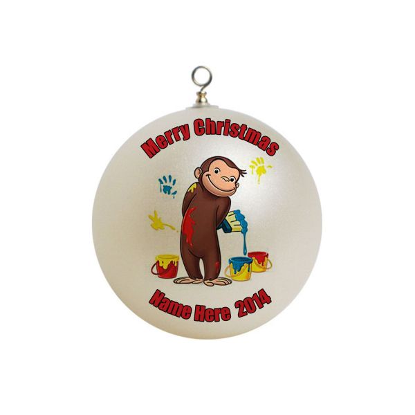 Personalized Curious George Christmas Ornament Custom Gift #5