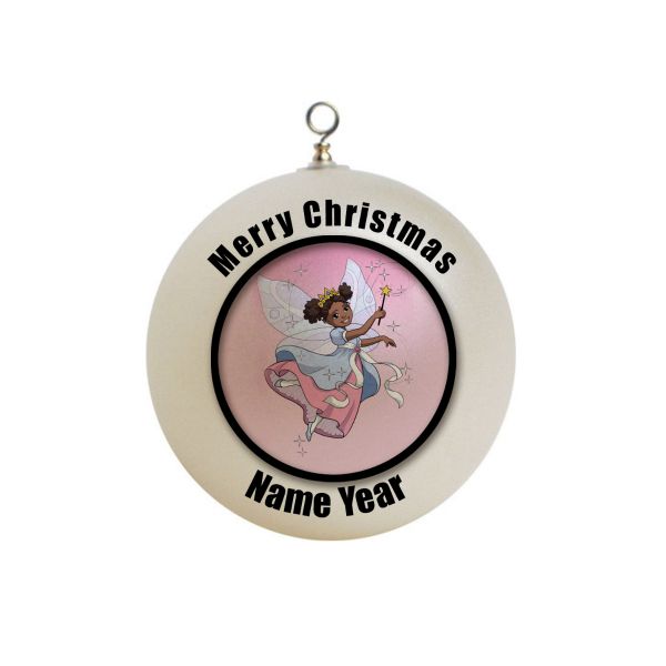 Personalized Girl  African-American Princess Ornament 5