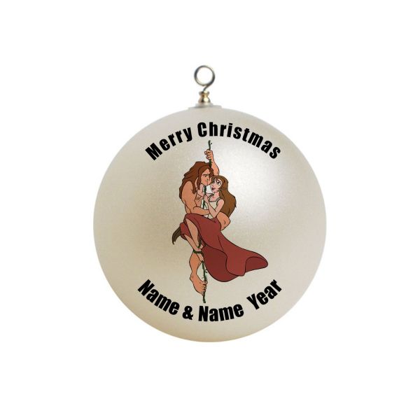 Personalized Tarzan and Jane hanging on a rope Love Ornament  #5