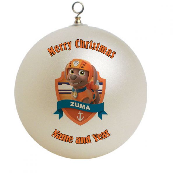 Personalized Paw Patrol Zuma Christmas Ornament Custom Gift #5