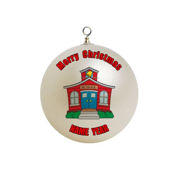 Personalized New School Christmas Ornament 5