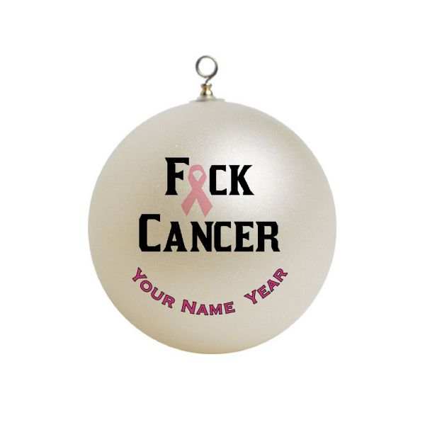 Personalized F*ck Cancer Survivor Ornament  #5