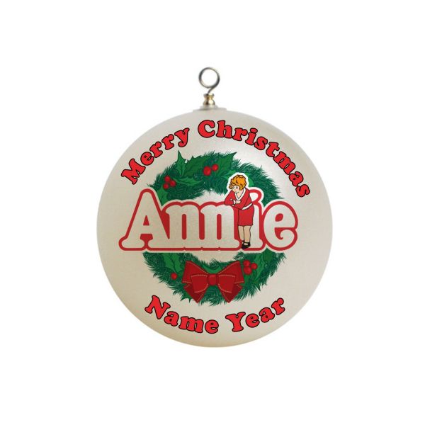 Personalized Unbreakable Little Orphan Annie Christmas Round Decoration Ornament Custom Gift #5