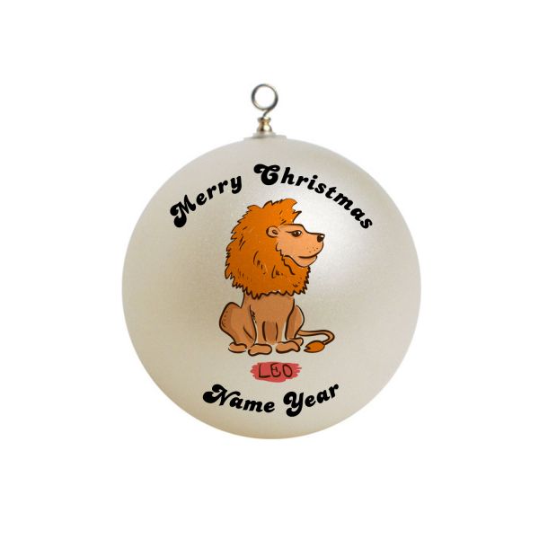 Personalized Funny Zodiac Leo Sign Christmas Ornament 5