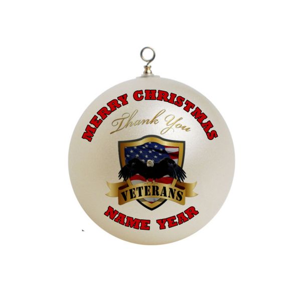 Personalized  Military Thank you Veterans  Christmas Ornament Custom #6