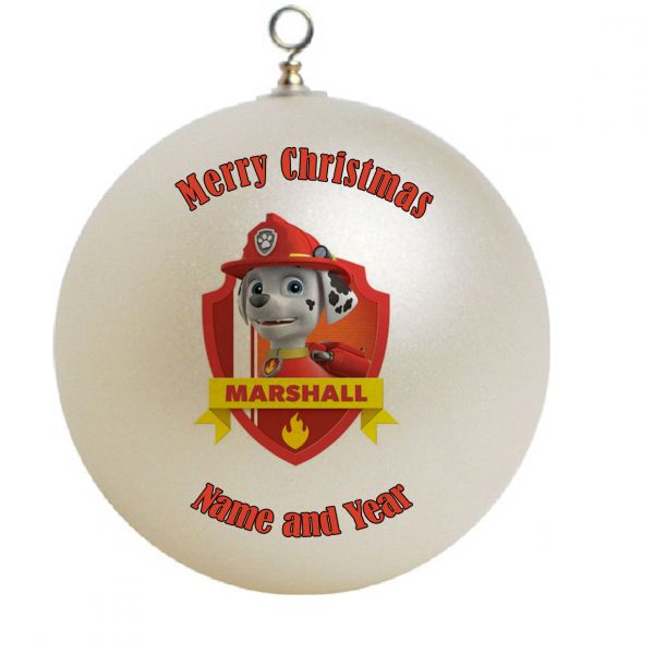 Personalized Paw Patrol Marshall Christmas Ornament Custom Gift #6