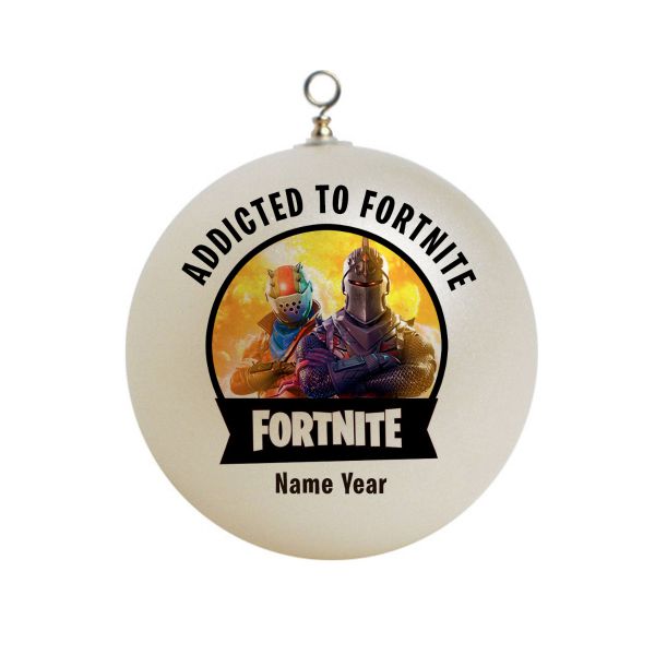Personalized Addicted to Fortnite Ornament 6