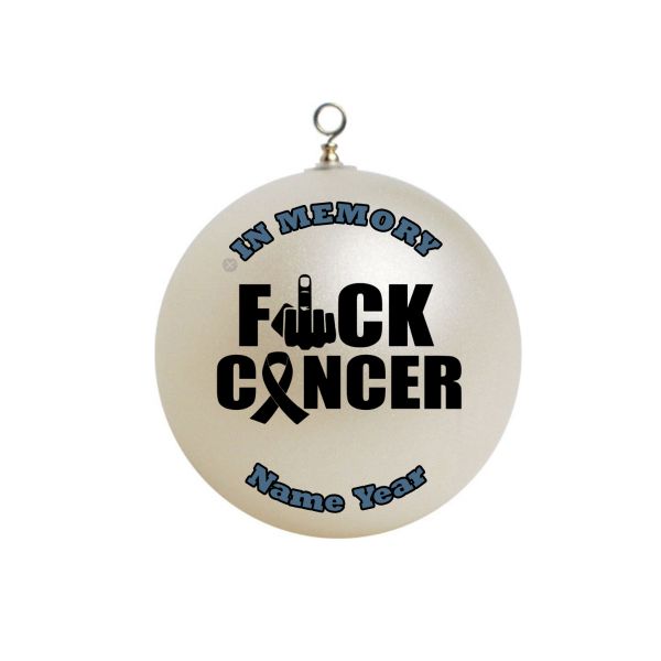 Personalized Middle Finger F*ck Cancer Survivor Ornament  Cancer Awerness 6