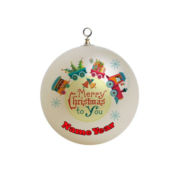 Personalized Train  christmas Ornament  Gift #6