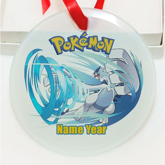 Personalized Pokemon  Lugia GLASS Ornament  Gift #6