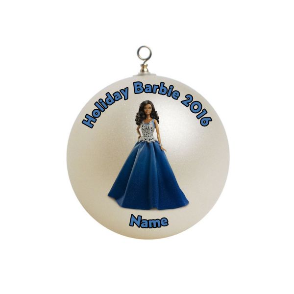 Personalized  Barbie Collector 2016 Holiday African American Doll Doll Christmas  Ornament  #7