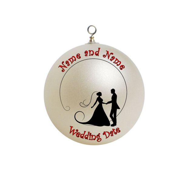 Personalized Wedding Gift, Engagement Gift, Wedding, Bride Groom Gift Congratulations Christmas Ornament Your Wedding Date #7