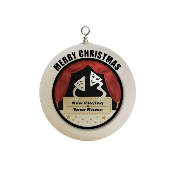 Personalized Actor Drama Theater Masks Now Playing Christmas Ornament 7