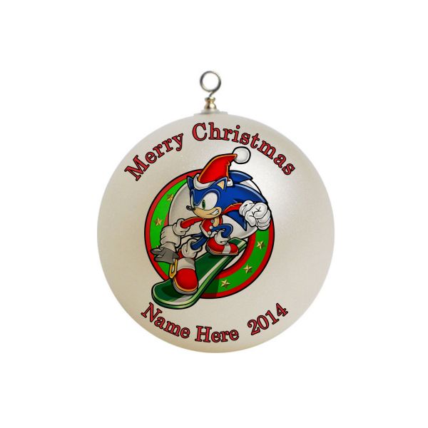 Personalized Sonic the Hedgehog Christmas Ornament Gift #7
