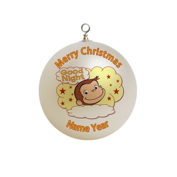 Personalized Curious George Christmas Ornament Custom Gift #8