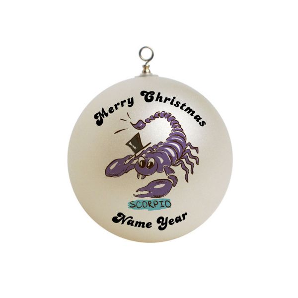 Personalized Funny Zodiac Scorpio Sign Christmas Ornament 8
