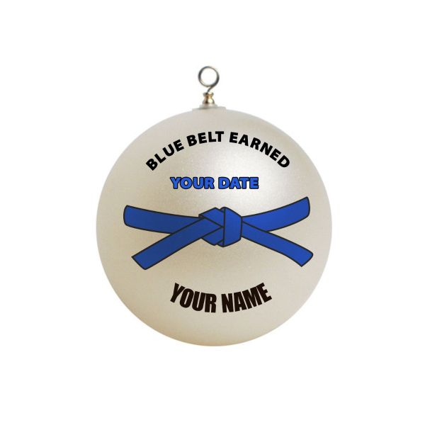 Personalized  tae kwon do blue belt Taekwondo  Ornament 8